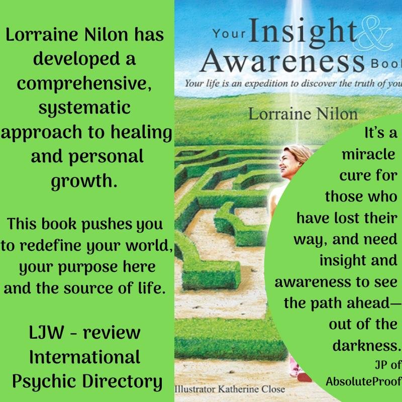 Book review from Psychic International magazine for developing Self-awareness books; self-help author Lorraine Nilon's - 