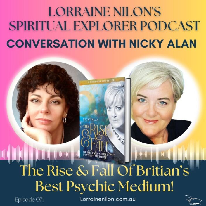 Photo of Nicky Alan Psychic medium and Lorraine Nilon for Spiritual Explorer podcast Episode.