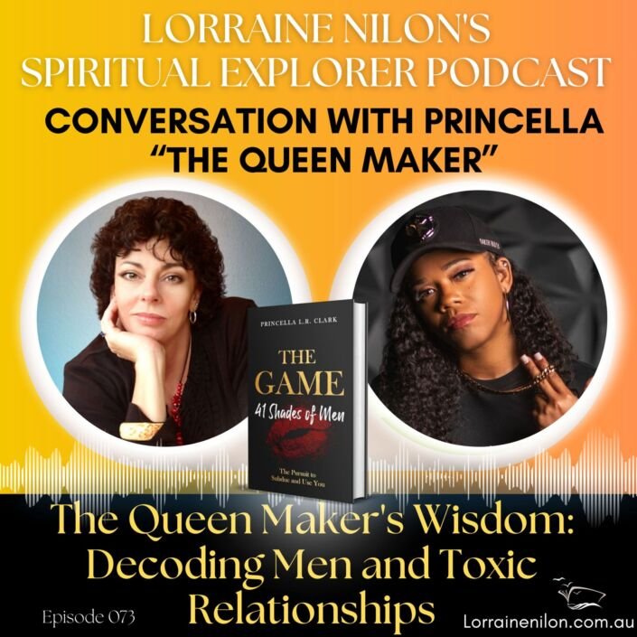 Photo of Princella Clark -The Queen Maker and Lorraine Nilon. Podcast with book 41 Shades of Men: The Pursuit to Subdue and Use You