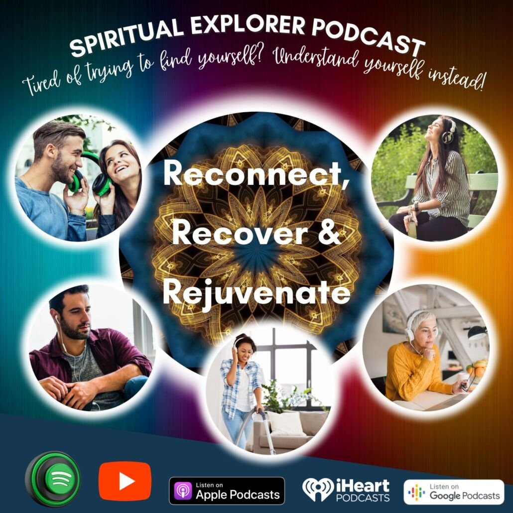 spiritual Podcast with People listening with different emotional reactions